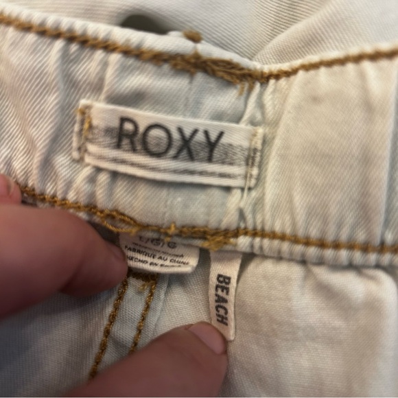 Roxy Light Wash Denim Joggers, Women's Large, Elastic Waist, Beach Pant - Picture 4 of 11